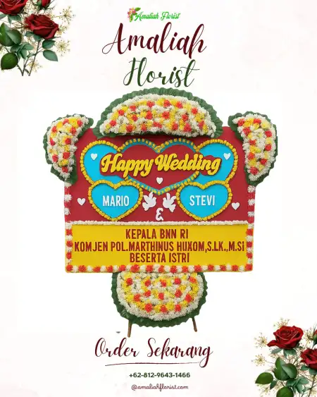 Papan Bunga Pernikahan Mayak